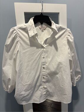 Nanette Lepore Button-Down Puff Sleeve Shirt